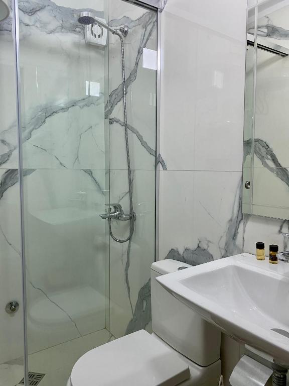 Koupelna v ubytování Hotel Bojko