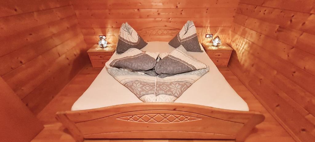 Postel nebo postele na pokoji v ubytování Appartement Gugganig