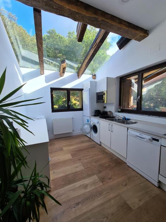 Kuchyň nebo kuchyňský kout v ubytování Arantza Apartamentuak