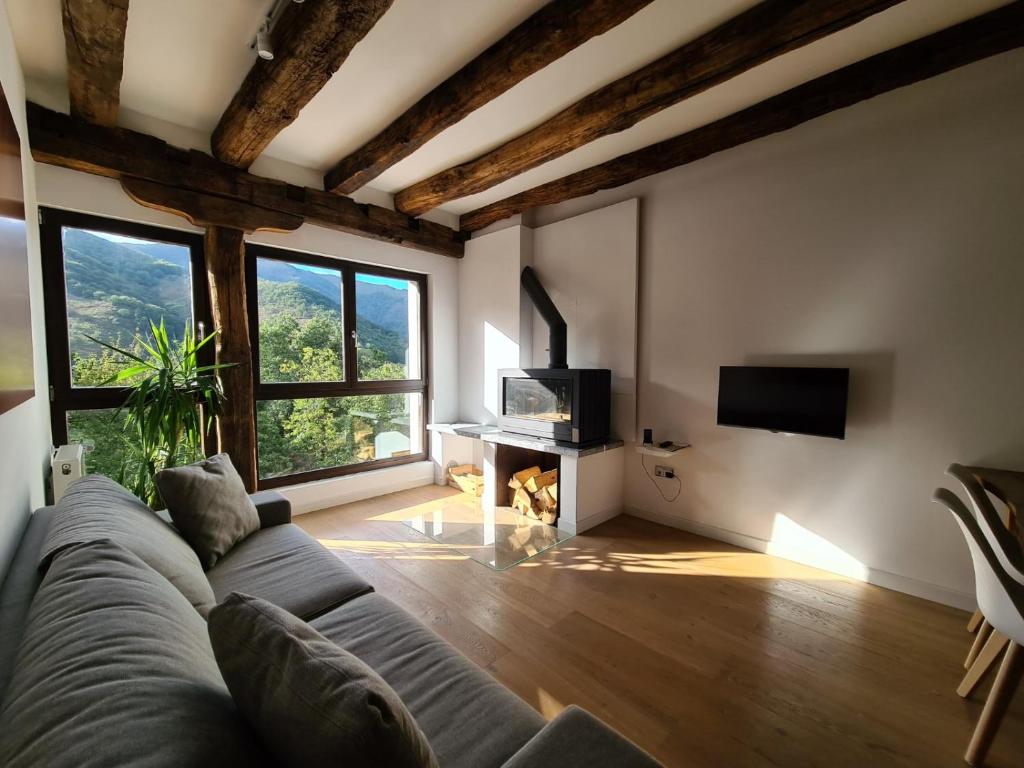 Posezení v ubytování Arantza Apartamentuak
