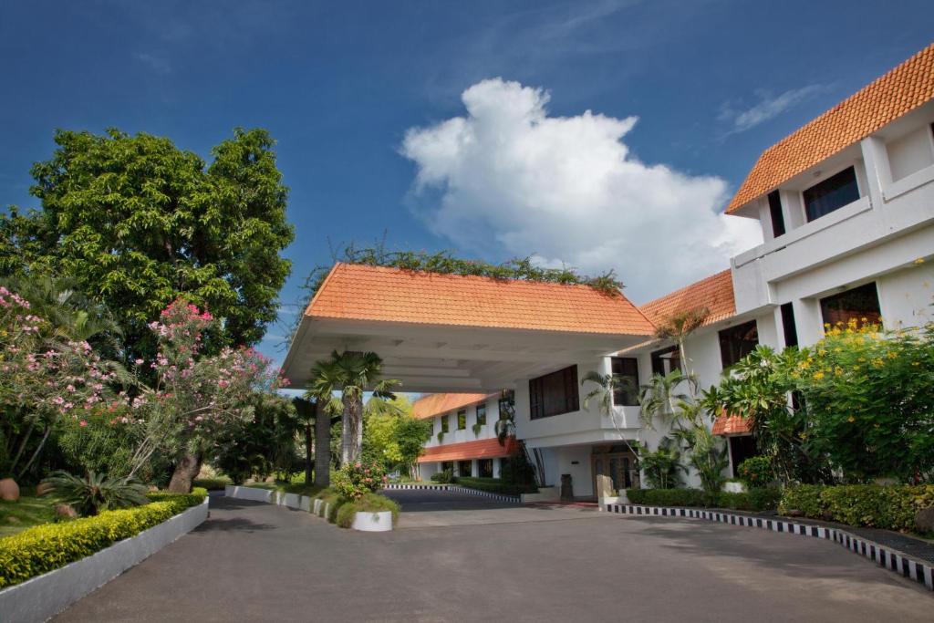 a courtyard of a school with a building at Trident Chennai in Chennai