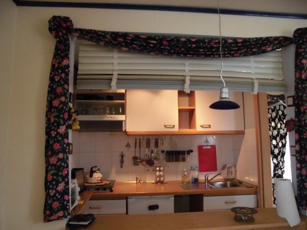 مطبخ أو مطبخ صغير في Chalet am IJsselstrand
