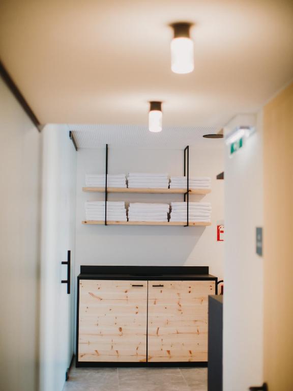 Kuchyňa alebo kuchynka v ubytovaní Alpin - Studios & Suites