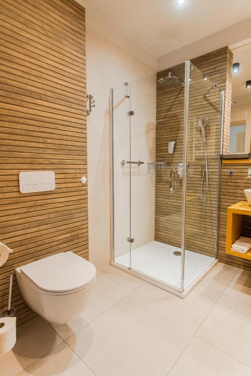 Kúpeľňa v ubytovaní Hotel Szara Willa
