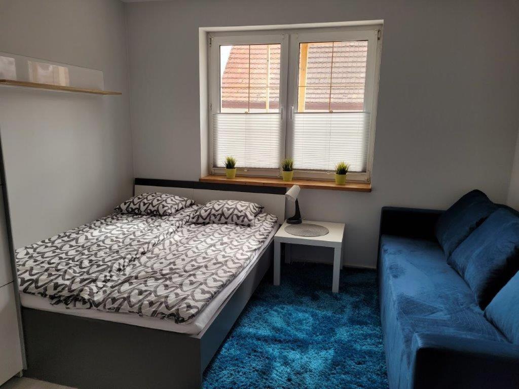 Posteľ alebo postele v izbe v ubytovaní Apartamenty Promyk Wisełka