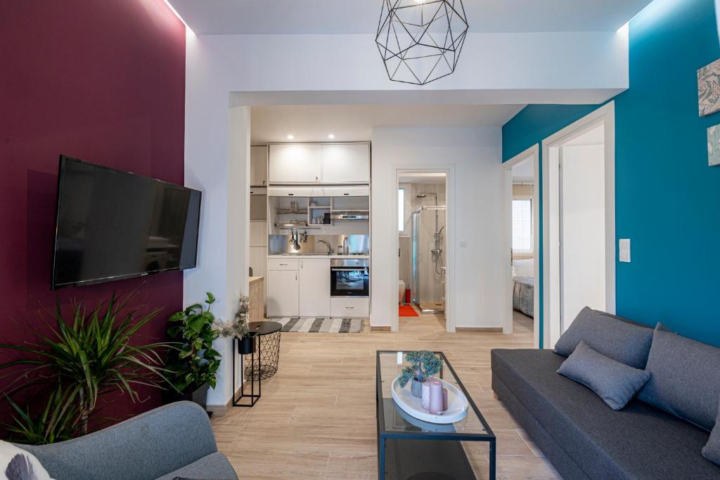 Kuchyňa alebo kuchynka v ubytovaní Calliope Apartment