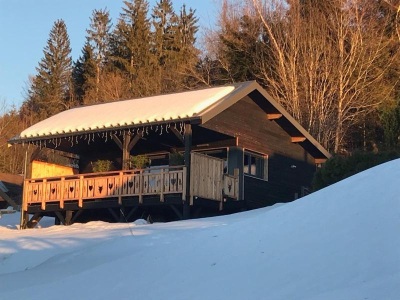 Chalet neuf avec jacuzzi privé, vue imprenable sur Massif des Vosges v zimě