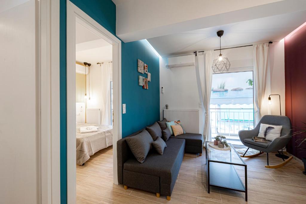 Posedenie v ubytovaní Calliope Apartment