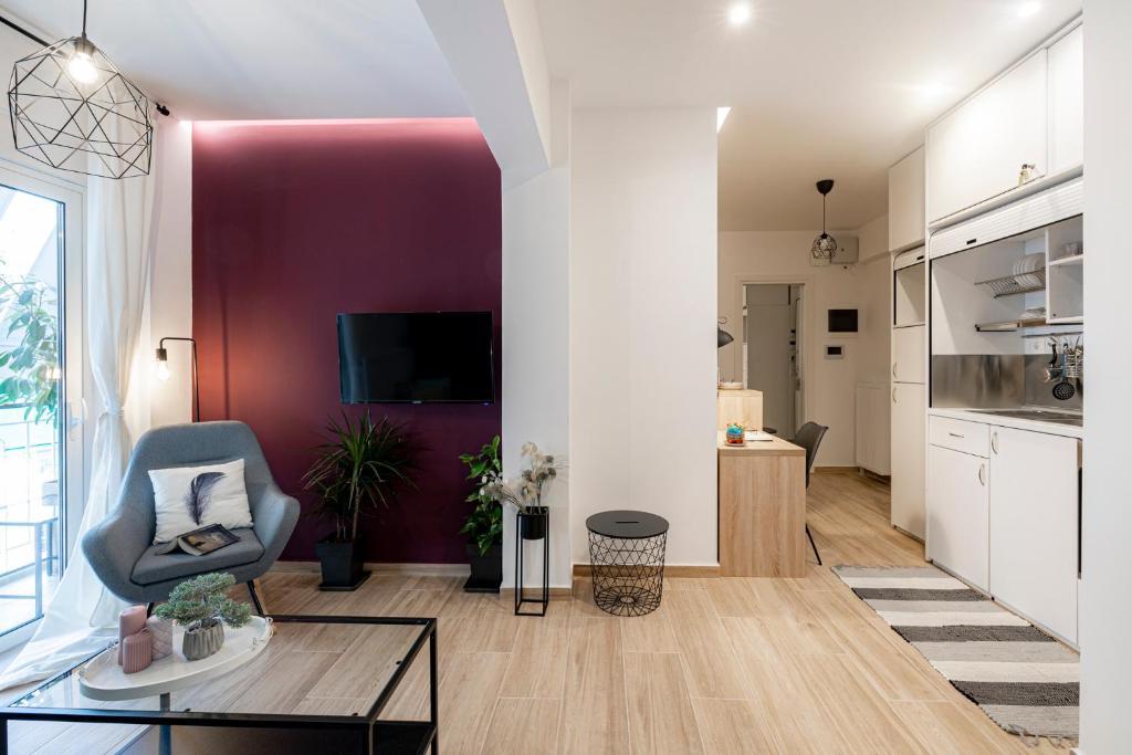Kuchyňa alebo kuchynka v ubytovaní Calliope Apartment
