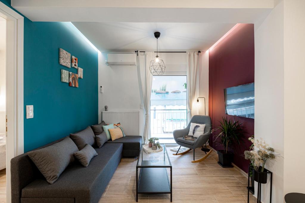 Posedenie v ubytovaní Calliope Apartment