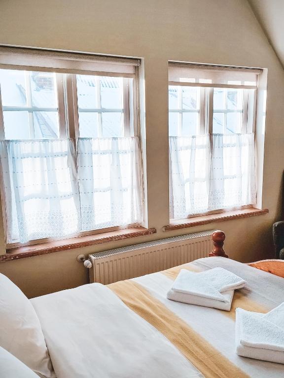 Postel nebo postele na pokoji v ubytování Kupfernams