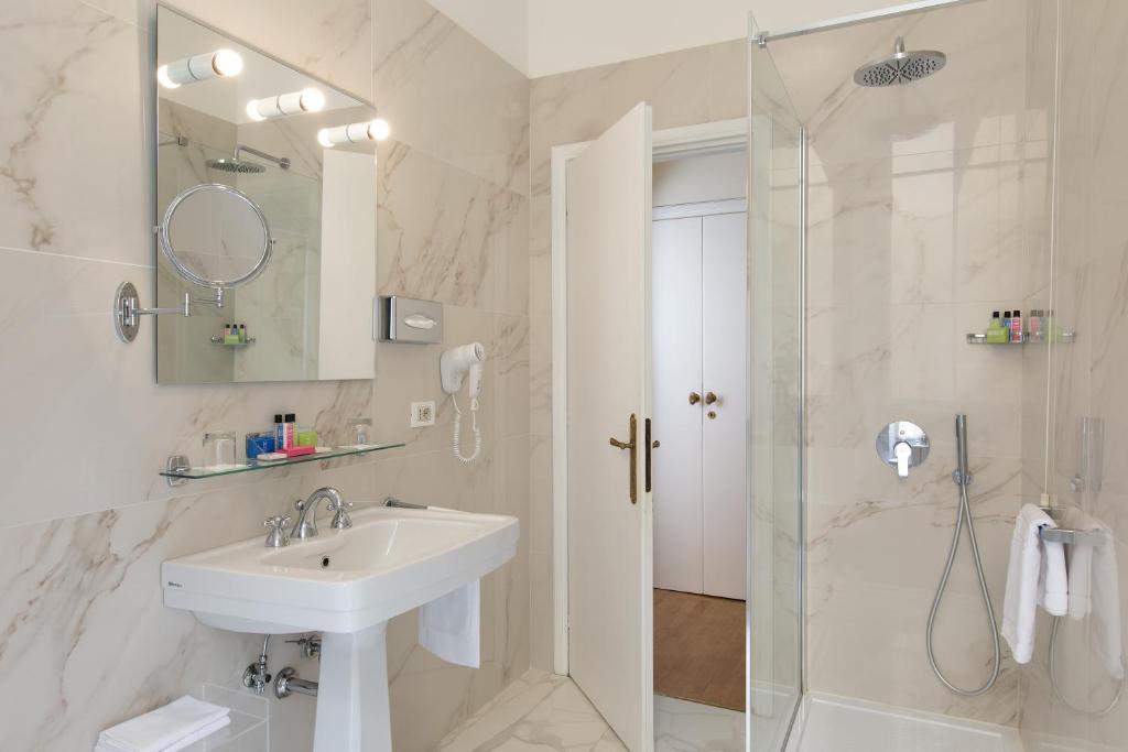 Koupelna v ubytování Hotel Quirinale