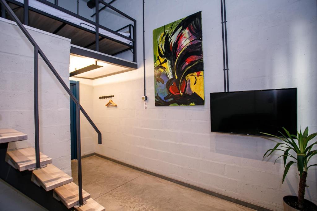 TV a/nebo společenská místnost v ubytování Campus Community A-Rooms