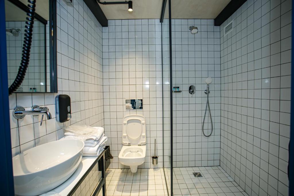 Koupelna v ubytování Campus Community A-Rooms