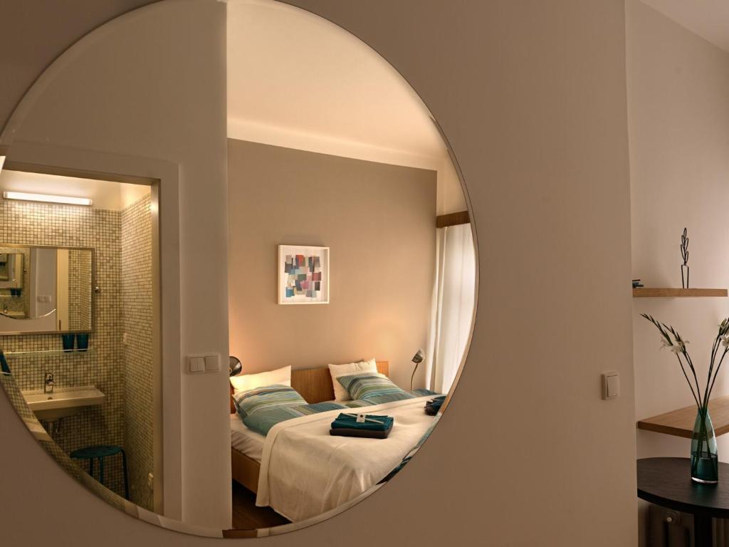 Una cama o camas en una habitación de Bed and breakfast Placzek
