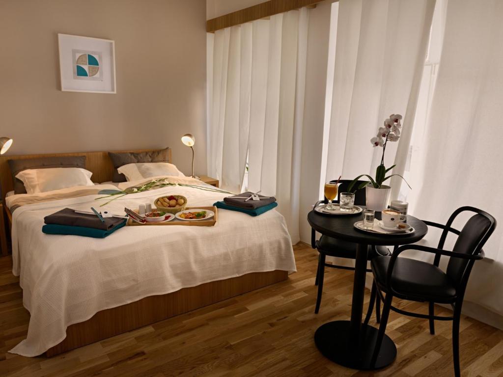 Una cama o camas en una habitación de Bed and breakfast Placzek