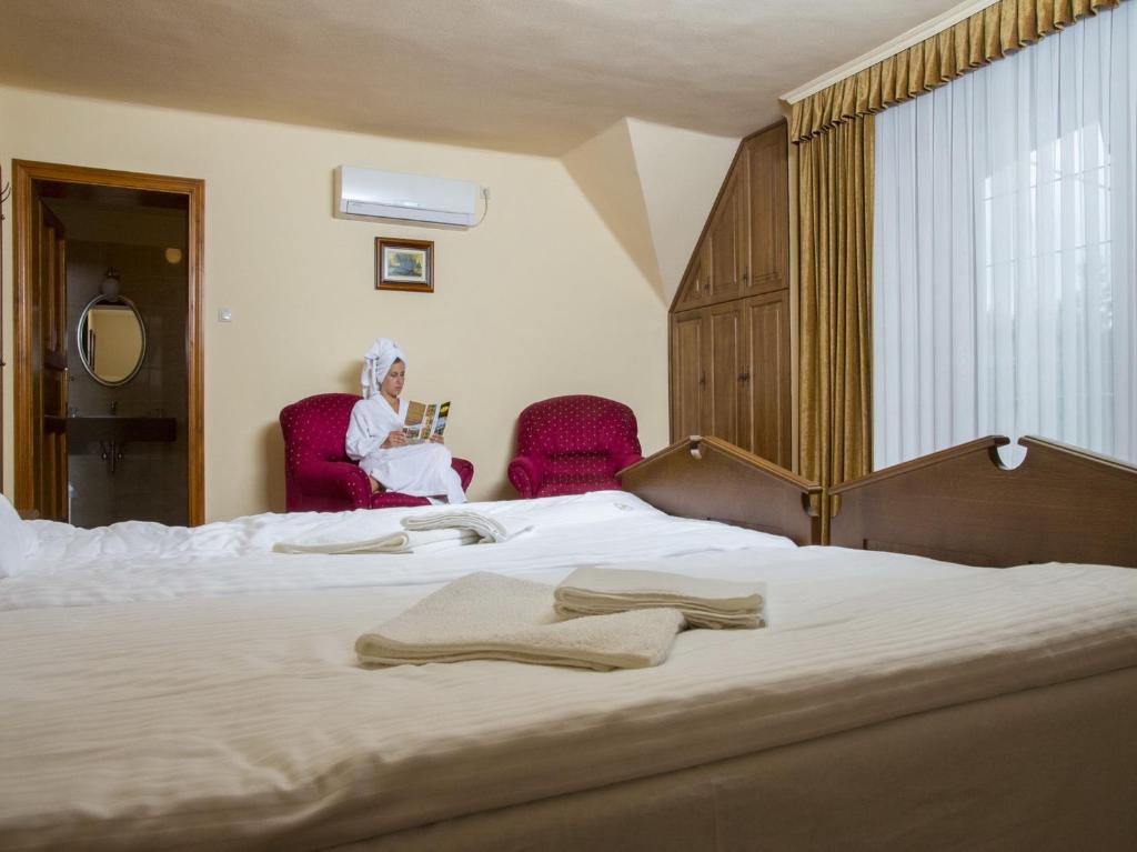 Postel nebo postele na pokoji v ubytování Vinum Hotel