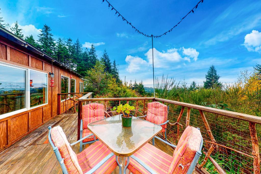 Balkón nebo terasa v ubytování Hummingbird Hideout
