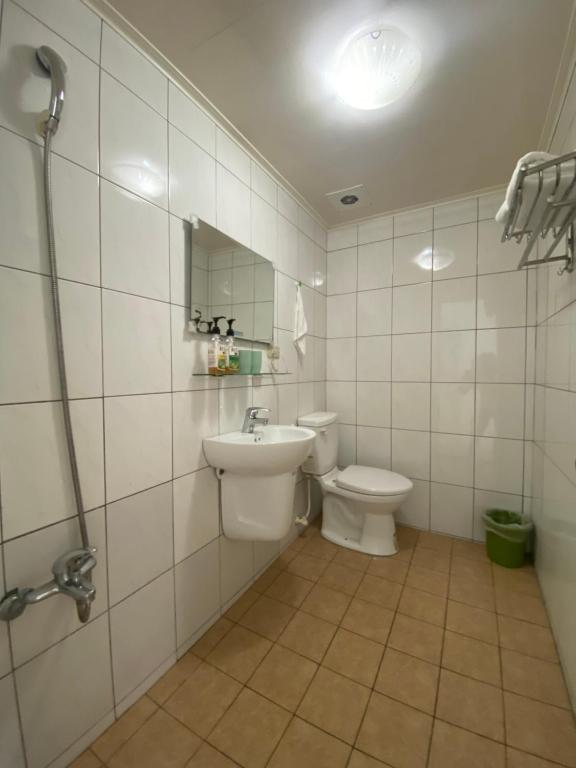 Koupelna v ubytování Danke Hostel