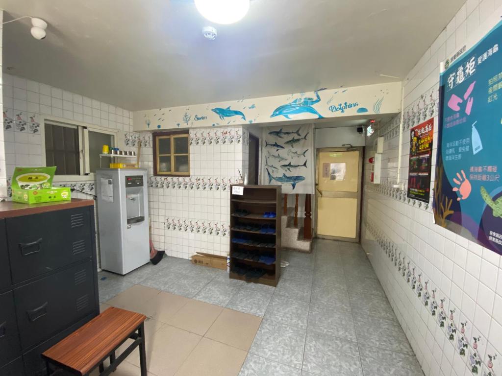 Kuchyň nebo kuchyňský kout v ubytování Danke Hostel