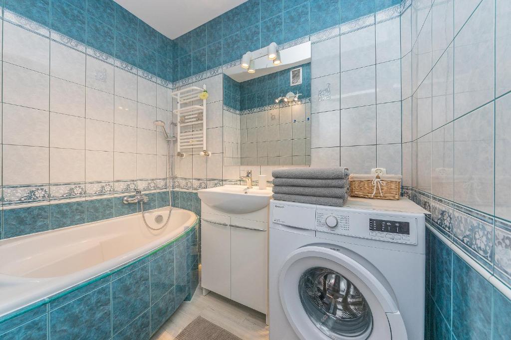 Kúpeľňa v ubytovaní House Managers - Nadmorski - z widokiem na morze