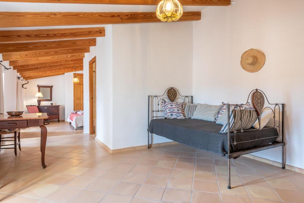 A seating area at Finca Es Castellot Vell