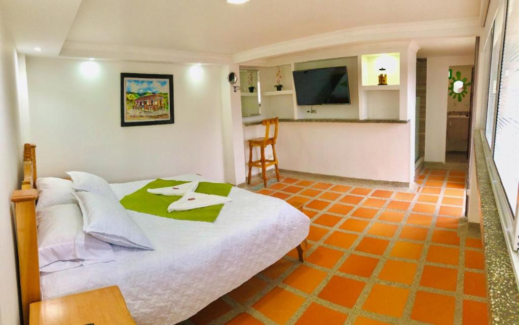 Postel nebo postele na pokoji v ubytování Hotel La Floresta Salento