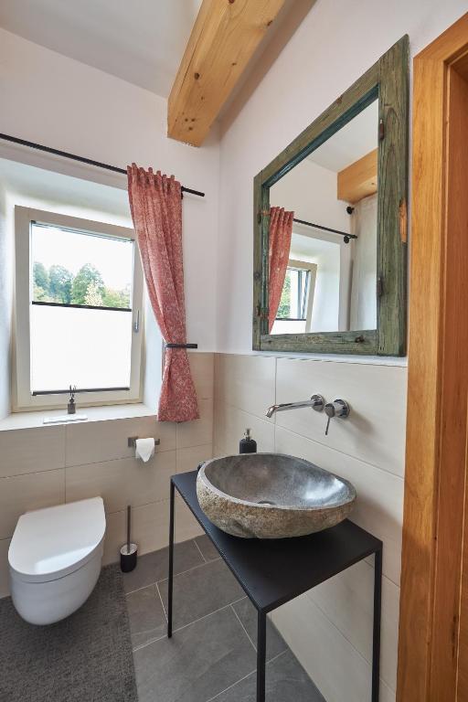 Vannituba majutusasutuses Seechalet Traunsee