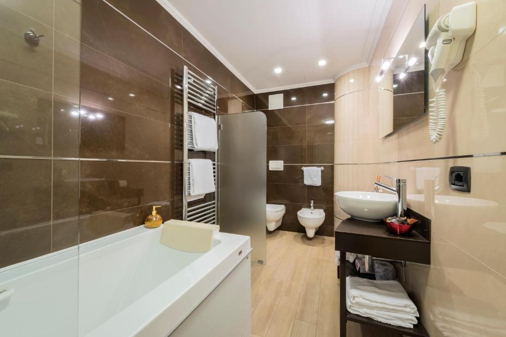Koupelna v ubytování Hotel Il Corazziere