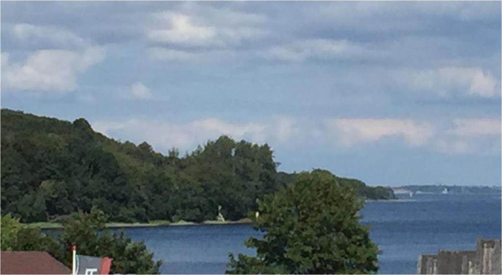 a view of a large body of water with trees at Fördeblick-Wassersleben in Harrislee