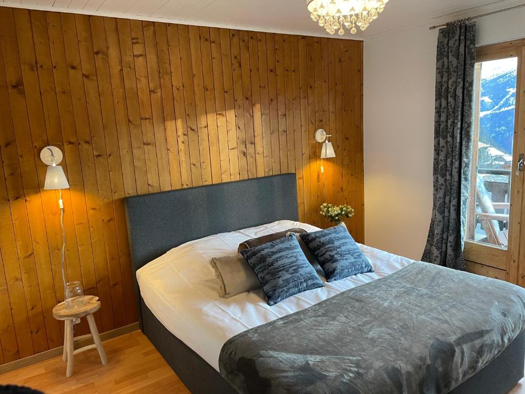 Postel nebo postele na pokoji v ubytování Verbier One Chalet