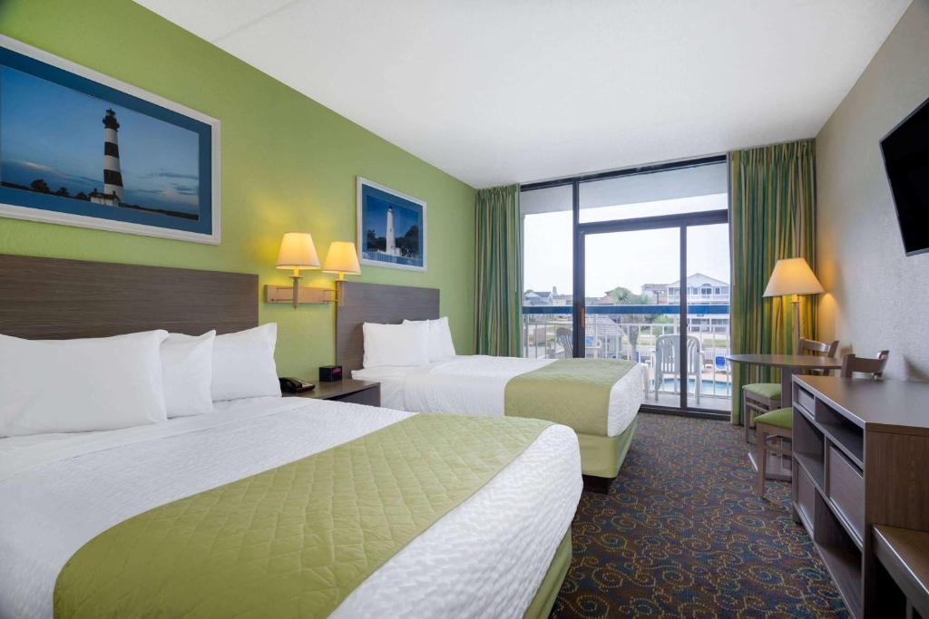 Travelodge by Wyndham Outer Banks/Kill Devil Hills - Chambre Double Standard Avec Deux Lits Doubles Avec Vue De Piscine - Non-fumeurs