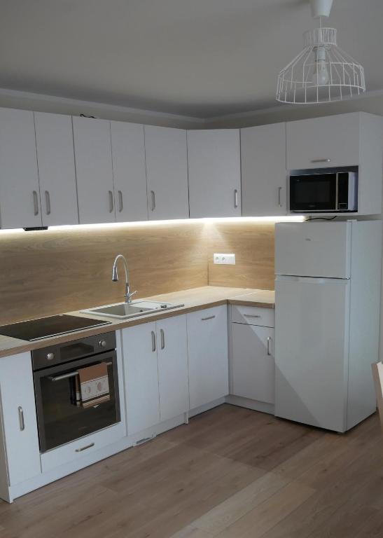 Kuchyňa alebo kuchynka v ubytovaní Apartamenty Nad Rzeką