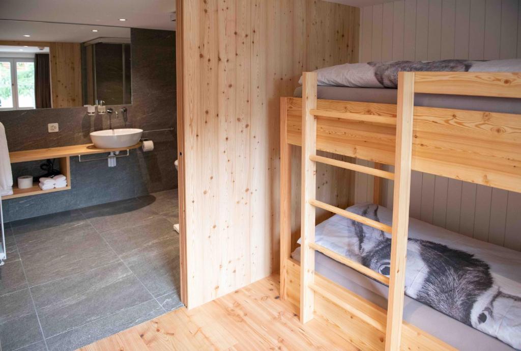 Postel nebo postele na pokoji v ubytování Hotel Tödiblick
