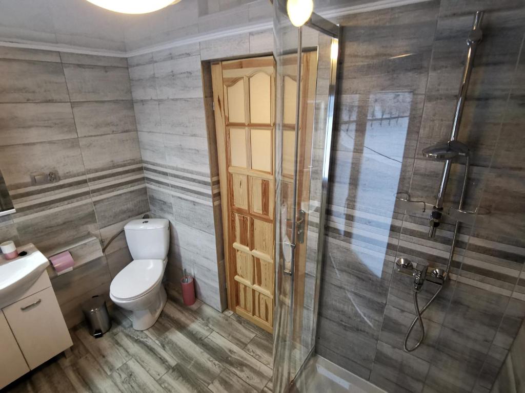 Kúpeľňa v ubytovaní Pokoje u Arka