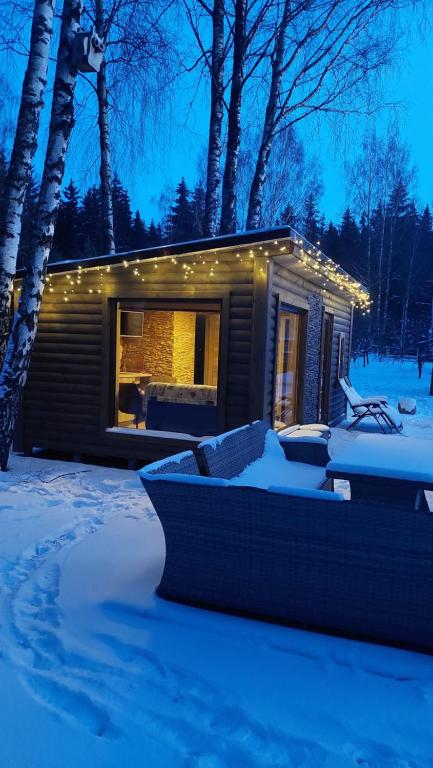 Το Žuvininkų pirtelė τον χειμώνα