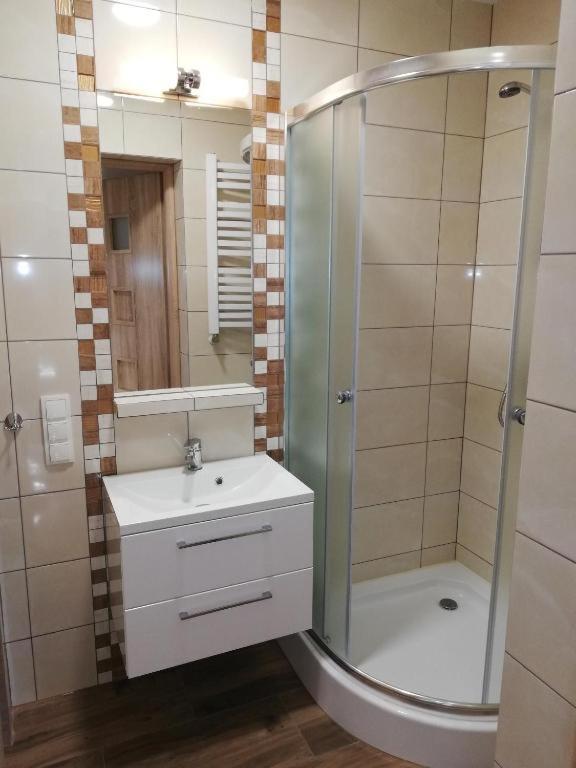 Kúpeľňa v ubytovaní Domek Skalite w Szczyrku