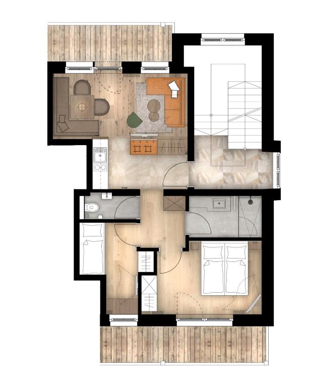 Půdorys ubytování Pension Bergheim