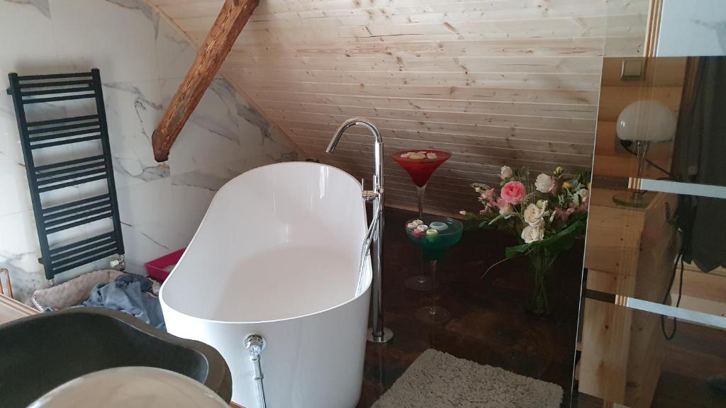 Koupelna v ubytování Chalet-Beskydy