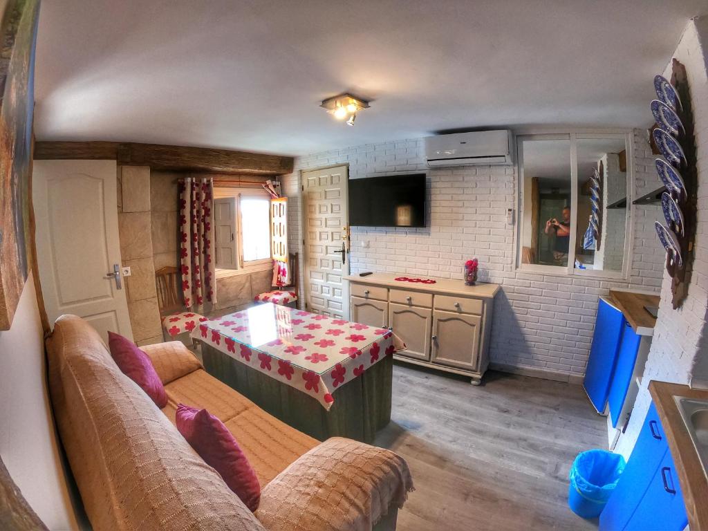 Telewizja i/lub zestaw kina domowego w obiekcie Casa Quinito
