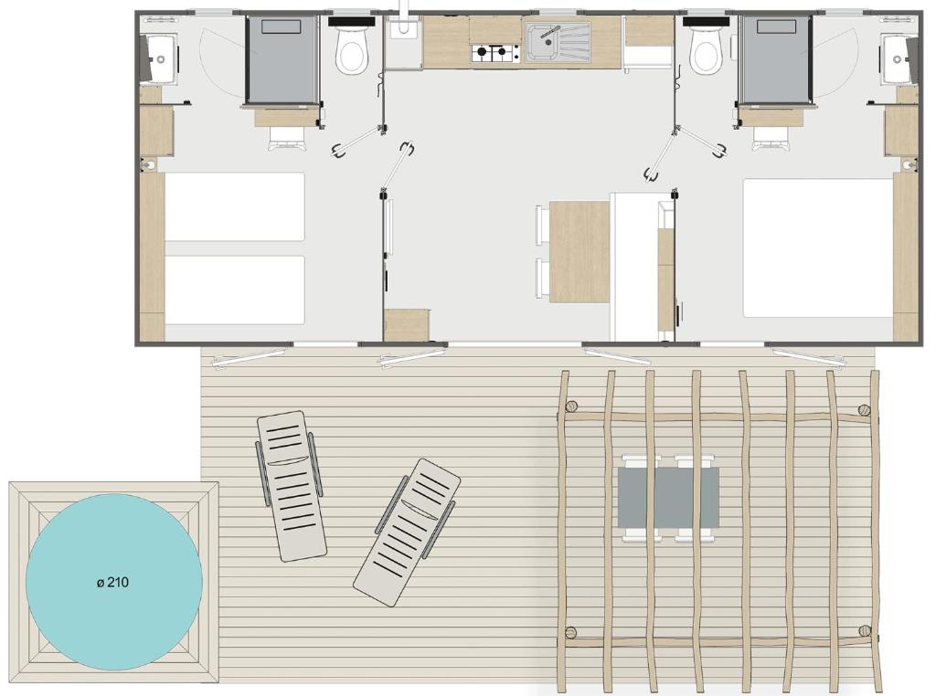 Půdorys ubytování Camping Porto Vecchio