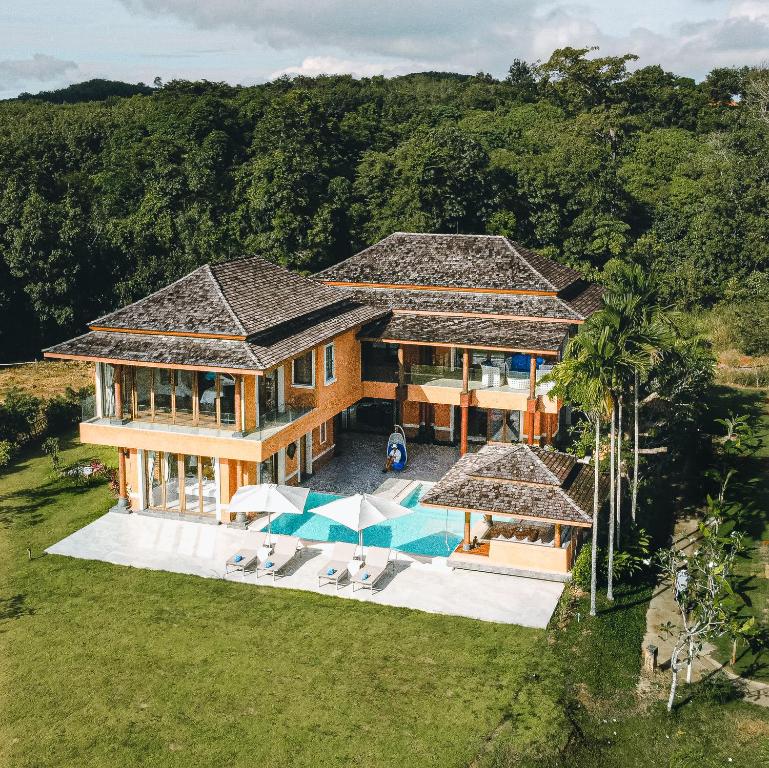 an aerial view of a house with a pool at VILLA DIVA STAR in Ko Yao Noi