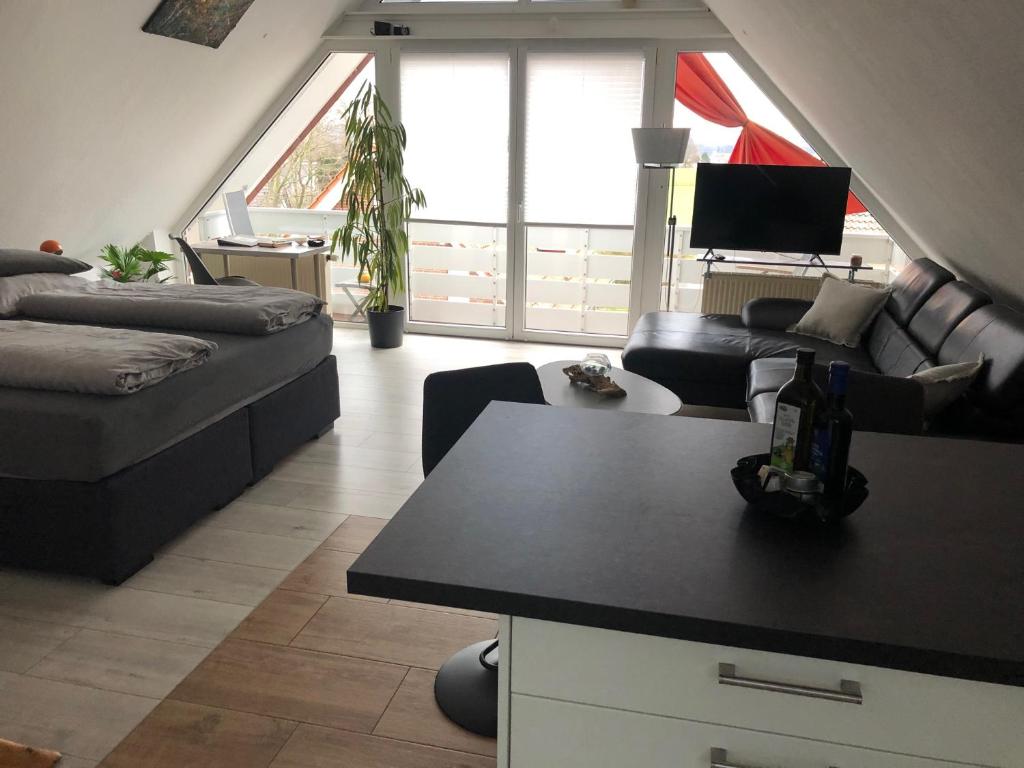 TV a/nebo společenská místnost v ubytování Appartement Sonnenschein
