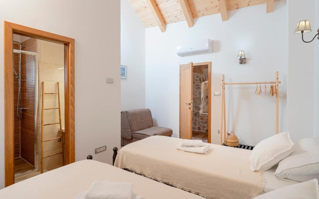 Posteľ alebo postele v izbe v ubytovaní Rustic Villa Island Hvar
