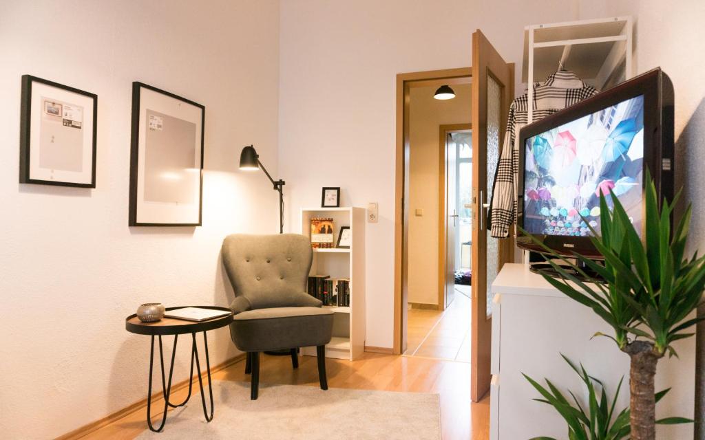 TV a/nebo společenská místnost v ubytování gemütliche Wohnung mit perfekter Anbindung
