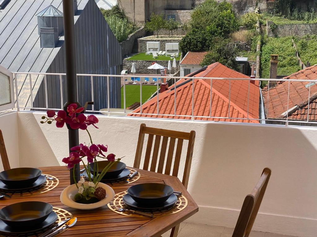 Μπαλκόνι ή βεράντα στο Apartamento com patio na rua principal da cidade