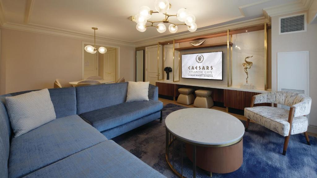 Ruang duduk di Caesars Atlantic City Hotel & Casino