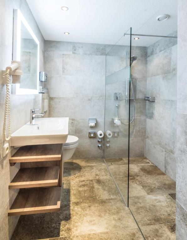 Koupelna v ubytování Hotel Grieserin