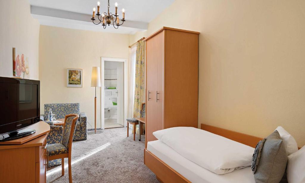 TV a/nebo společenská místnost v ubytování Hotel Liebl