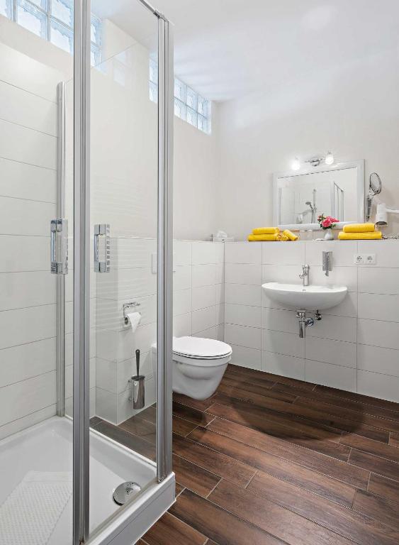 Koupelna v ubytování Hotel Liebl